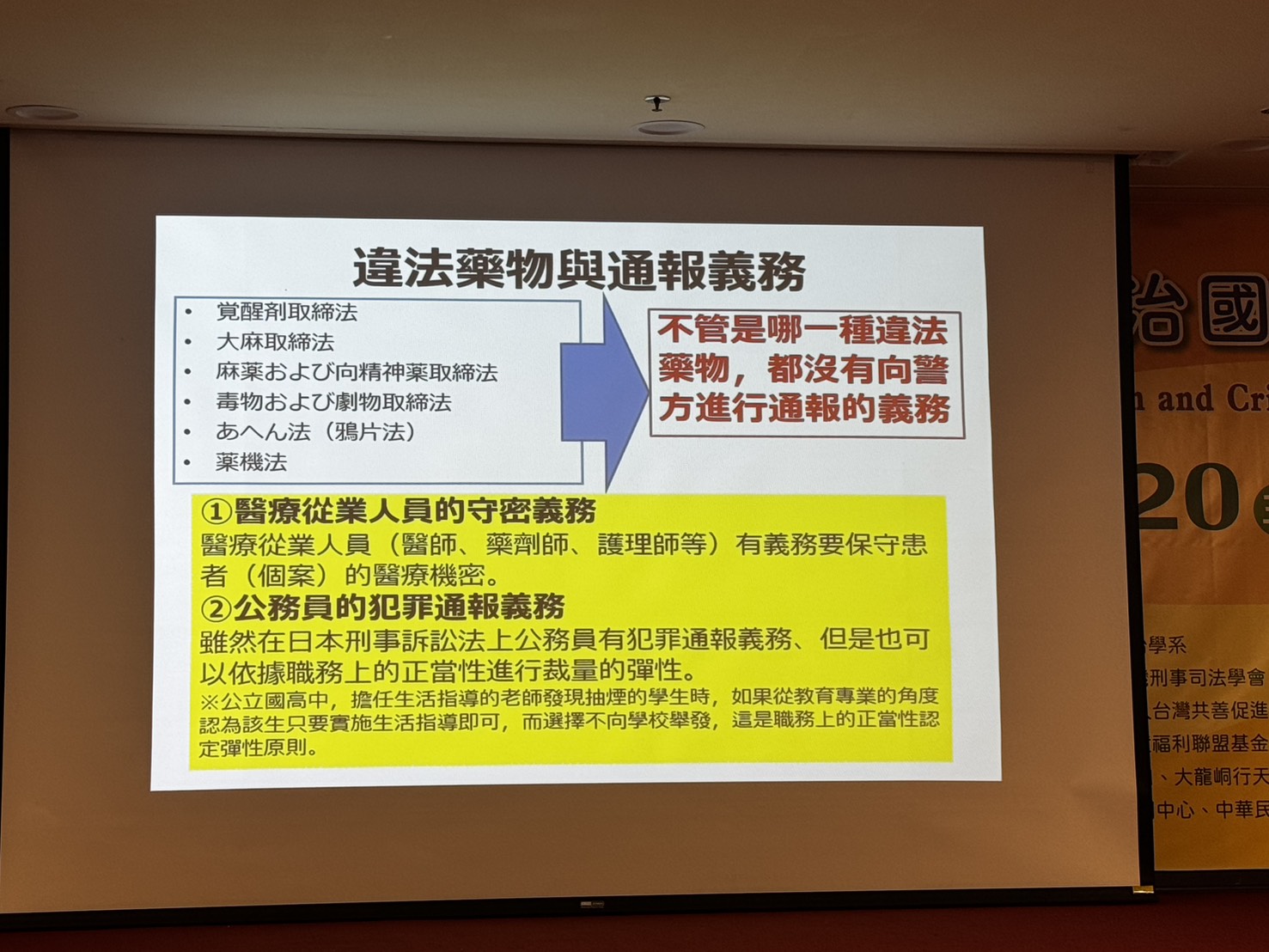 違法藥物與通報義務